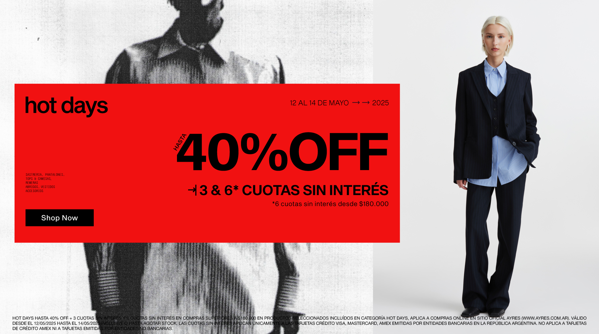 Hasta 40% off